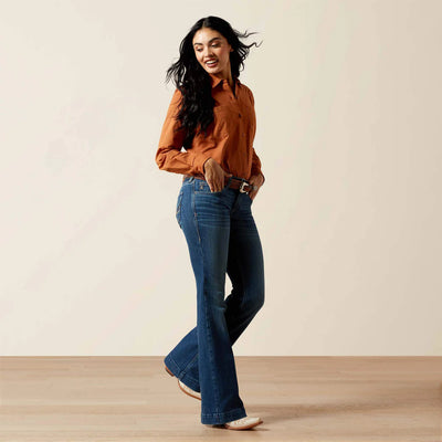 Ariat Womens LESLIE SLIM TROUSER PERFECT RISE Jean - Colour: VERMONT