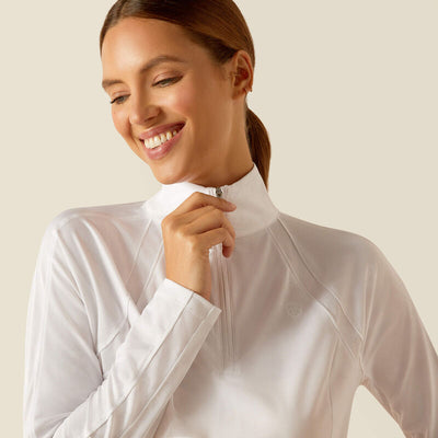 Ariat Womens SUNSTOPPER 3.0 LONG SLEEVE TOP - White