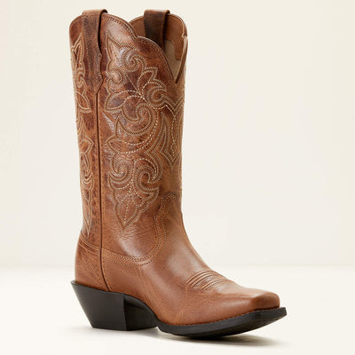 Ariat Womens ROUND UP SQUARE TOE Boots - Ready Russet