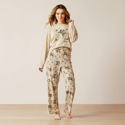 Ariat Womens Dreams PAJAMA SET - Cowgirl print