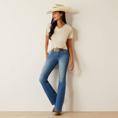 Ariat Womens CASSANDRA HIGH Rise Boot Cut Jeans - Colour: Anaheim