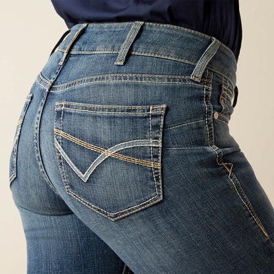 Ariat Womens BYRDIE PERFECT RISE, Boot Cut Jeans - Colour: Toronto