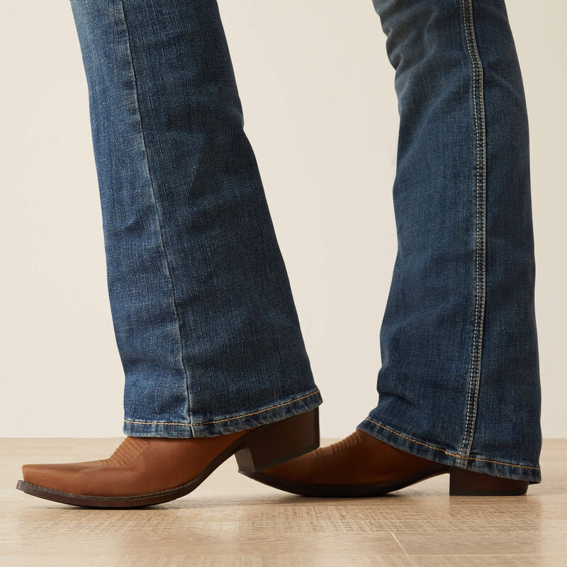 Ariat Womens BYRDIE PERFECT RISE, Boot Cut Jeans - Colour: Toronto