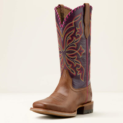 Ariat Womens SHOWDOWN Boots - Dark Tan Vino