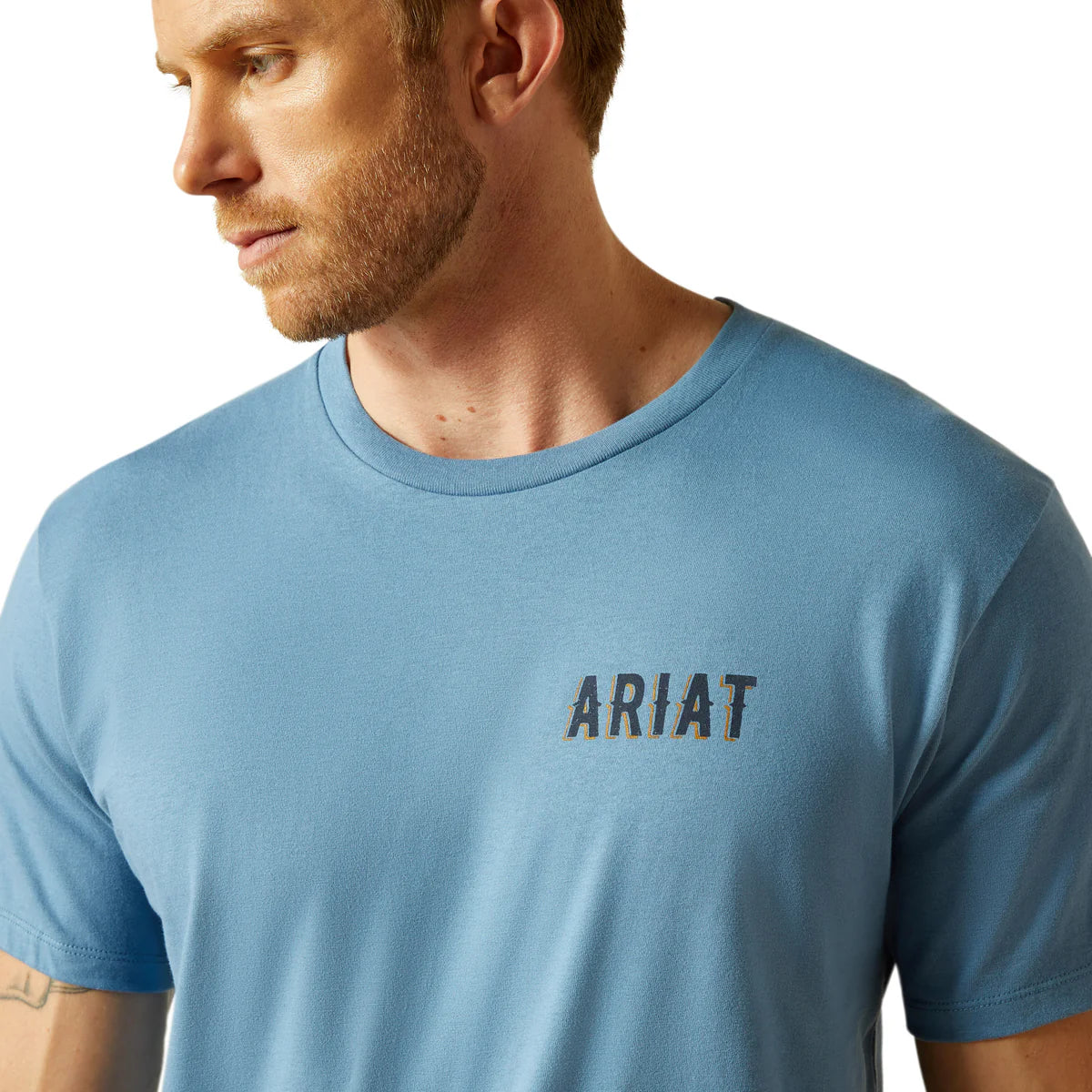 Ariat Mens BLAZING SADDLE short sleeve TEE - Coronet Blue