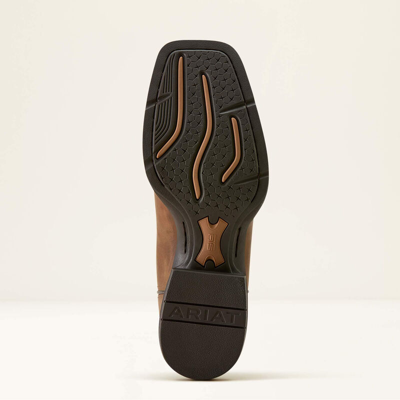 Ariat Mens Sport Steer Skull Boots - Sandstorm Bitter Chocolate