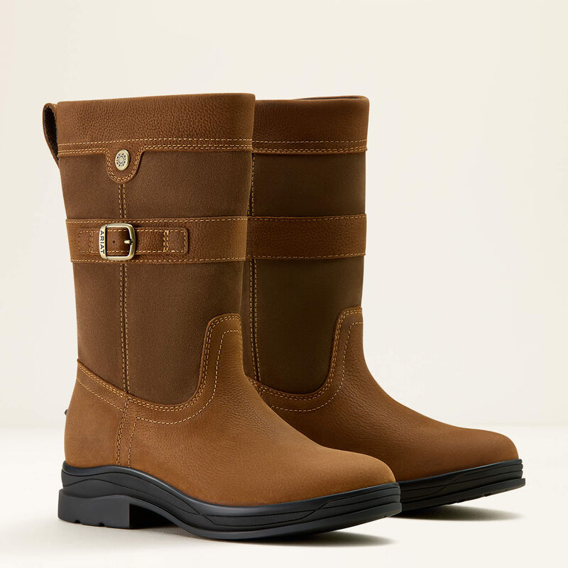 Ariat Womens BAMPTON Waterproof Boots - Baked Brown