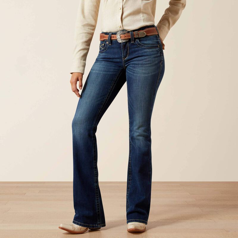 Ariat Womens ADALYNNE PERFECT RISE, Boot Cut Jeans - Colour: Barryessa
