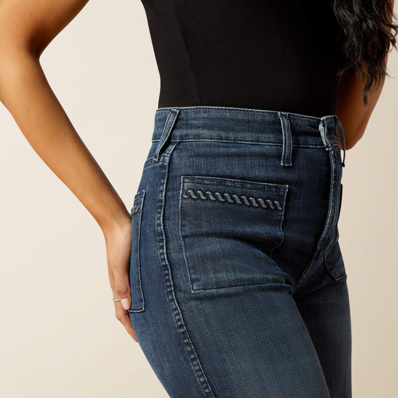 Ariat Womens JILL, ULTRA HIGH RISE Jeans, WIDE LEG - Colour: PASADENA
