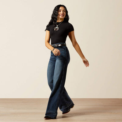 Ariat Womens JILL, ULTRA HIGH RISE Jeans, WIDE LEG - Colour: PASADENA