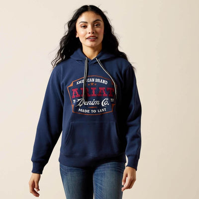 Ariat Womens Emblem HOODIE - Colour: Dress Blues