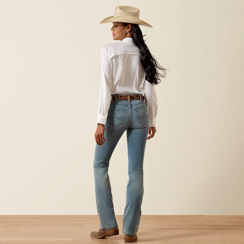 Ariat Womens NAYELLI Perfect Rise Boot Cut Jeans - Colour: Brisbane