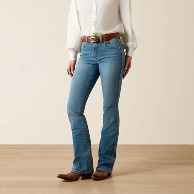 Ariat Womens LORENA High Rise Boot Cut Jeans - Colour: TENNESSEE