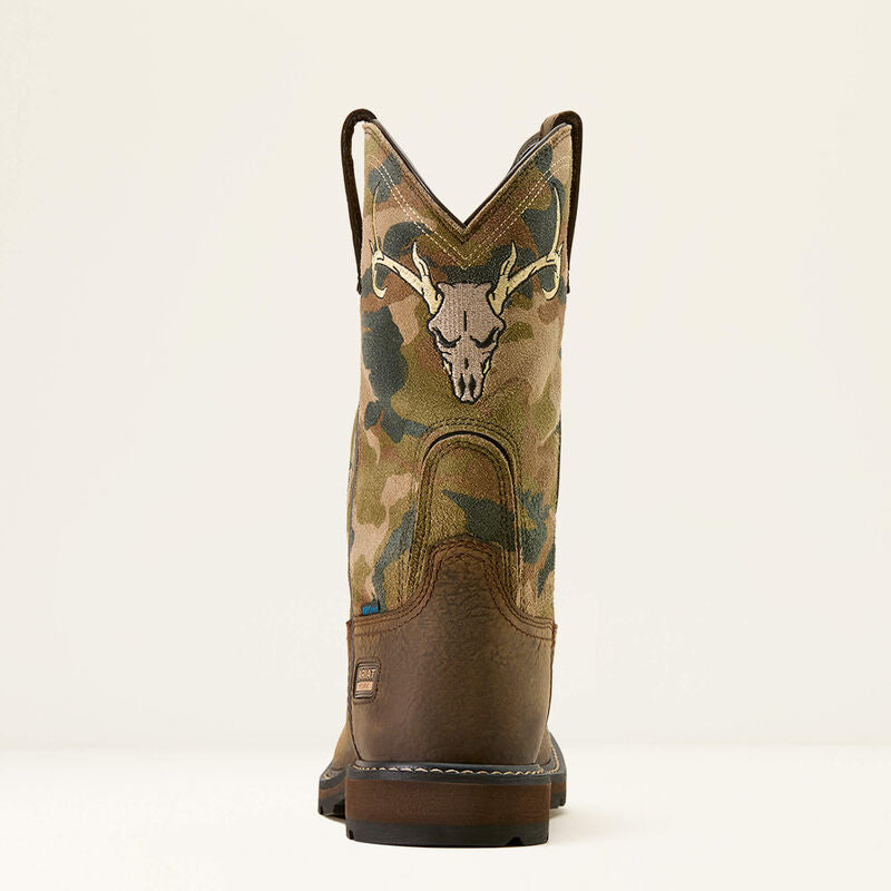 Ariat Mens Groundbreaker Antler H2O Wide Square Toe - Bruin Brown Camo