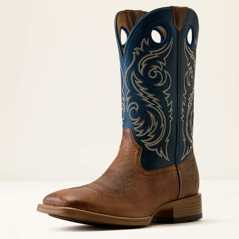 Ariat Mens Redcliff Wide Square Toe - Autumn Tan Midnight Azure