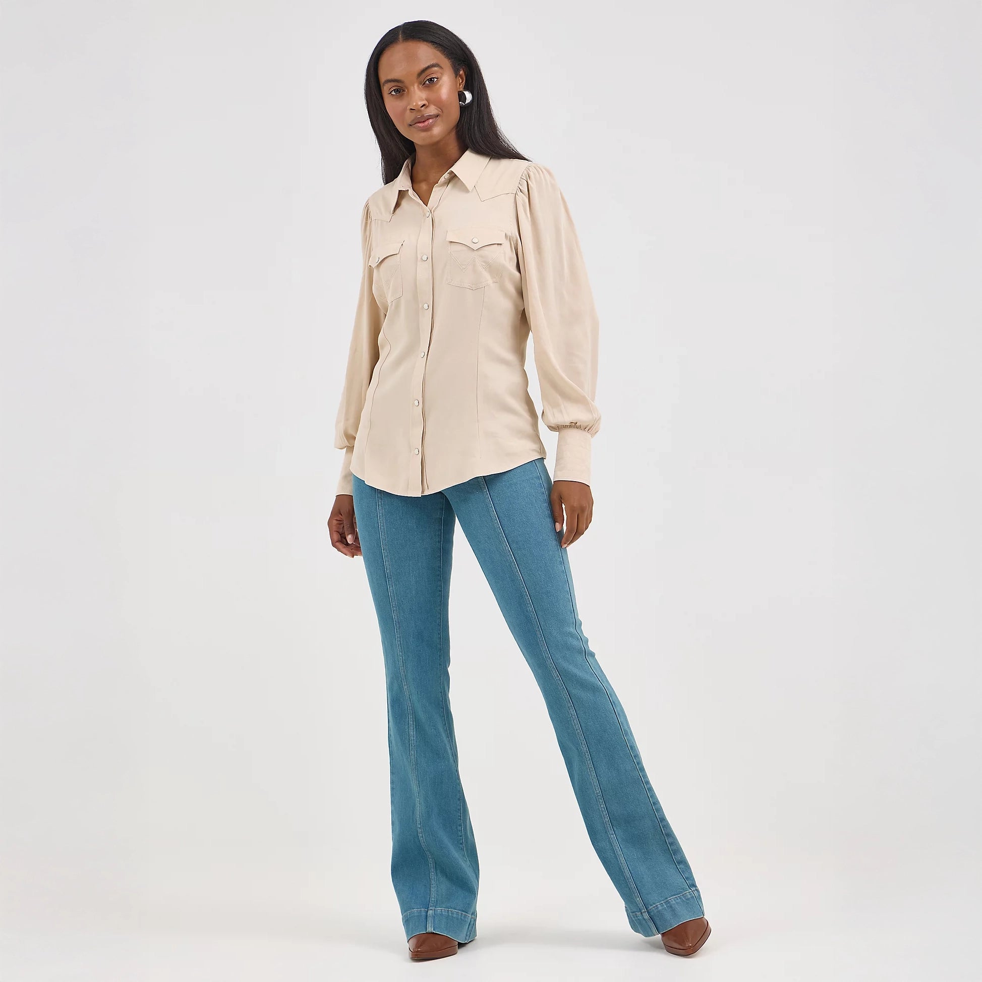 Wrangler Womens BROOKLYN BAILEY High Rise Trouser, 34inch Leg - (112367632)