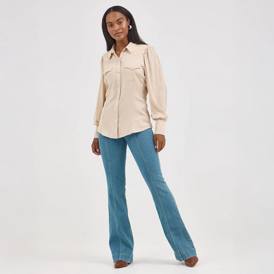 Wrangler Womens BROOKLYN BAILEY High Rise Trouser, 34inch Leg - (112367632)