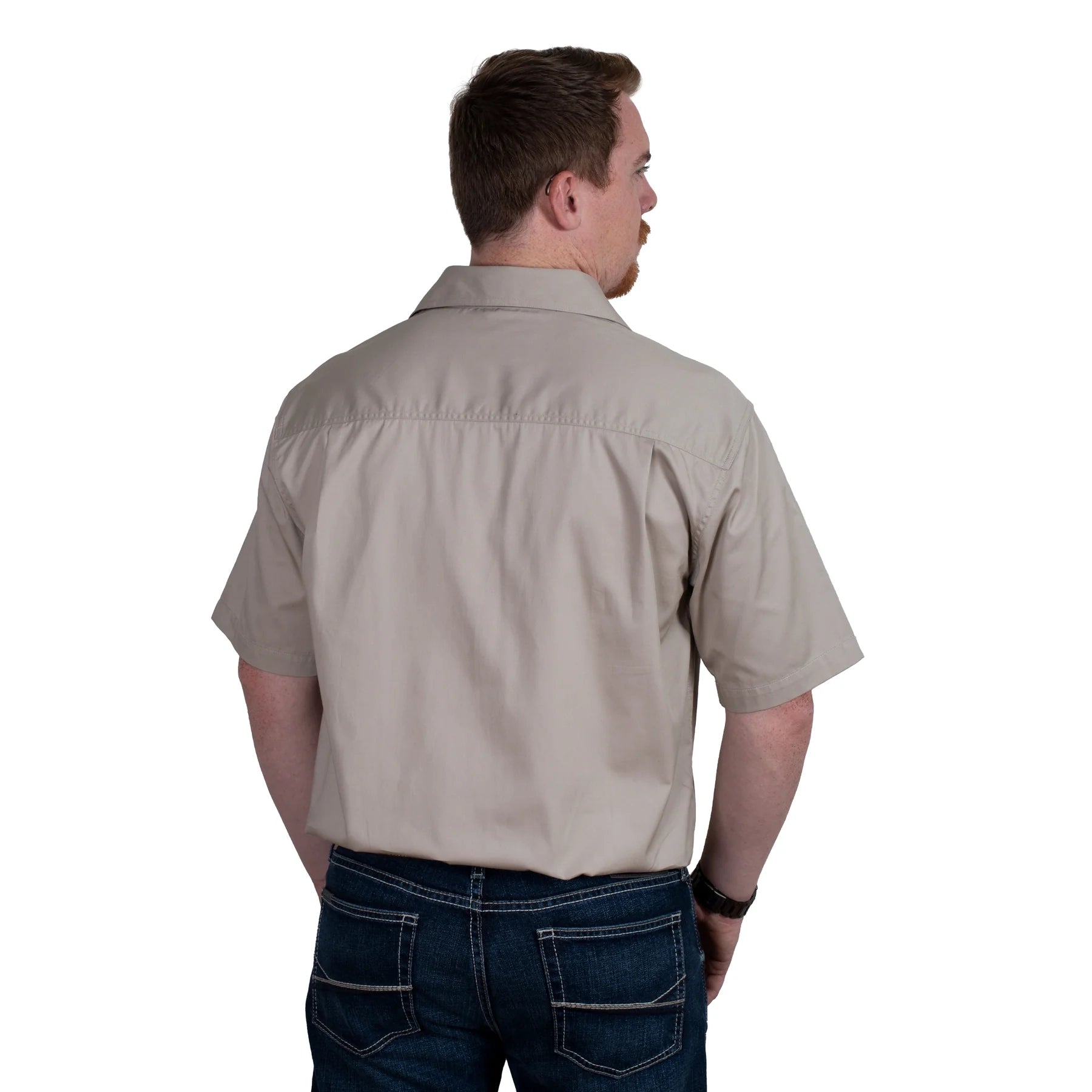 JCA Mens EDDIE Short Sleeve Work Shirt Full Button