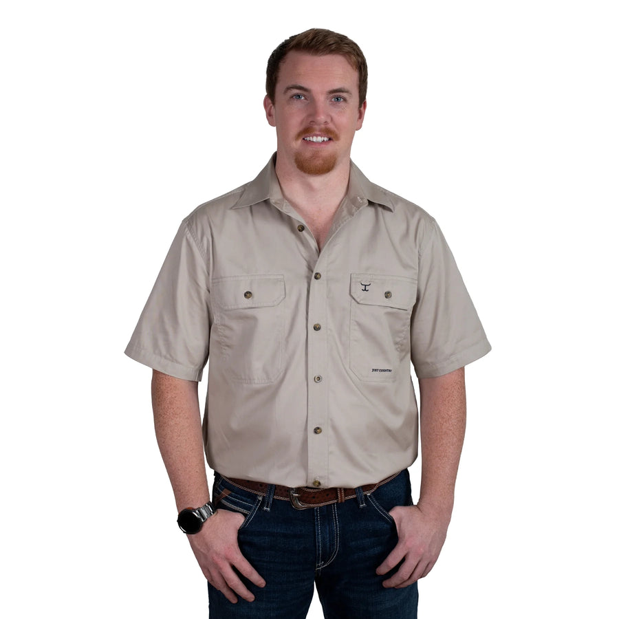 JCA Mens EDDIE Short Sleeve Work Shirt Full Button