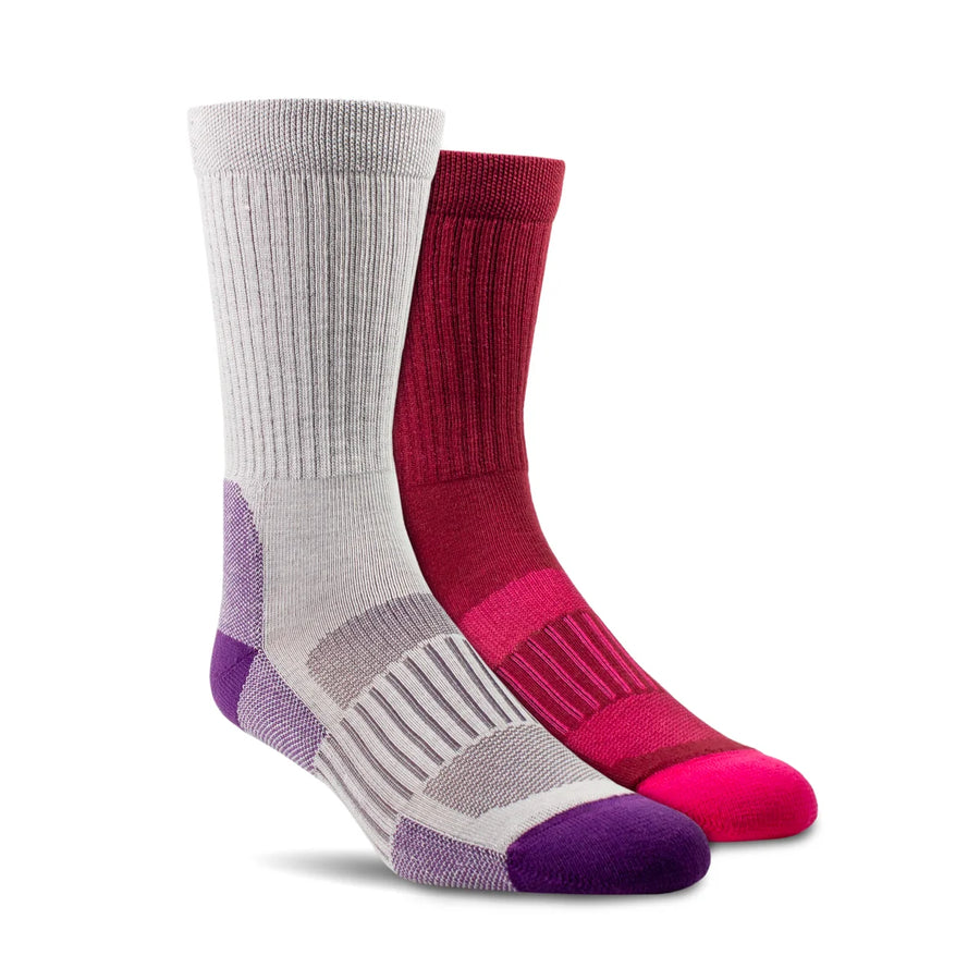Ariat Womens Crew Socks 2-Pair Pack - Ariattek High Performance Socks