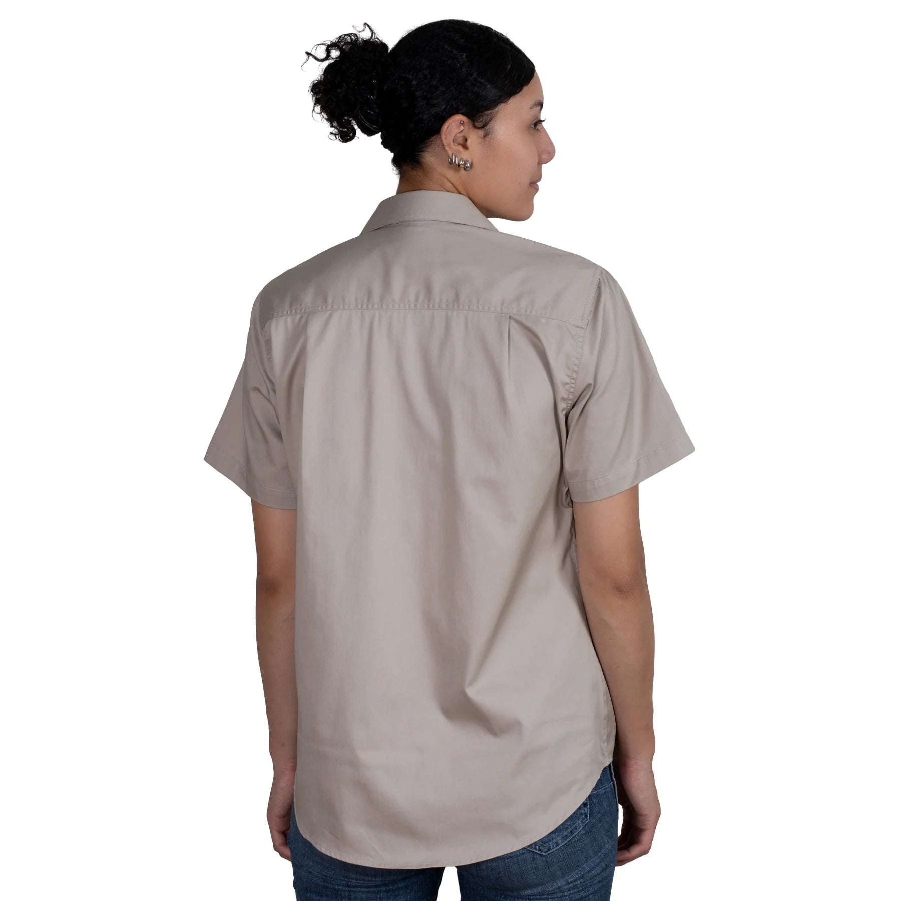JCA Womens MAGGIE SHORT SLEEVE Work Shirt FULL Button