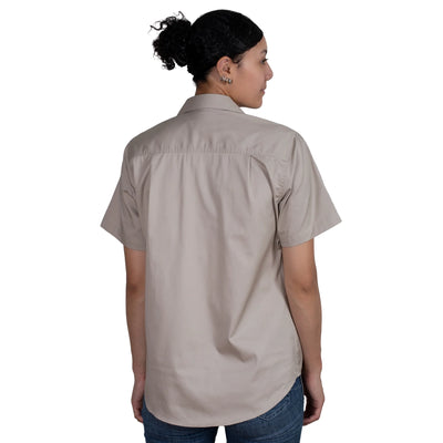 JCA Womens MAGGIE SHORT SLEEVE Work Shirt FULL Button
