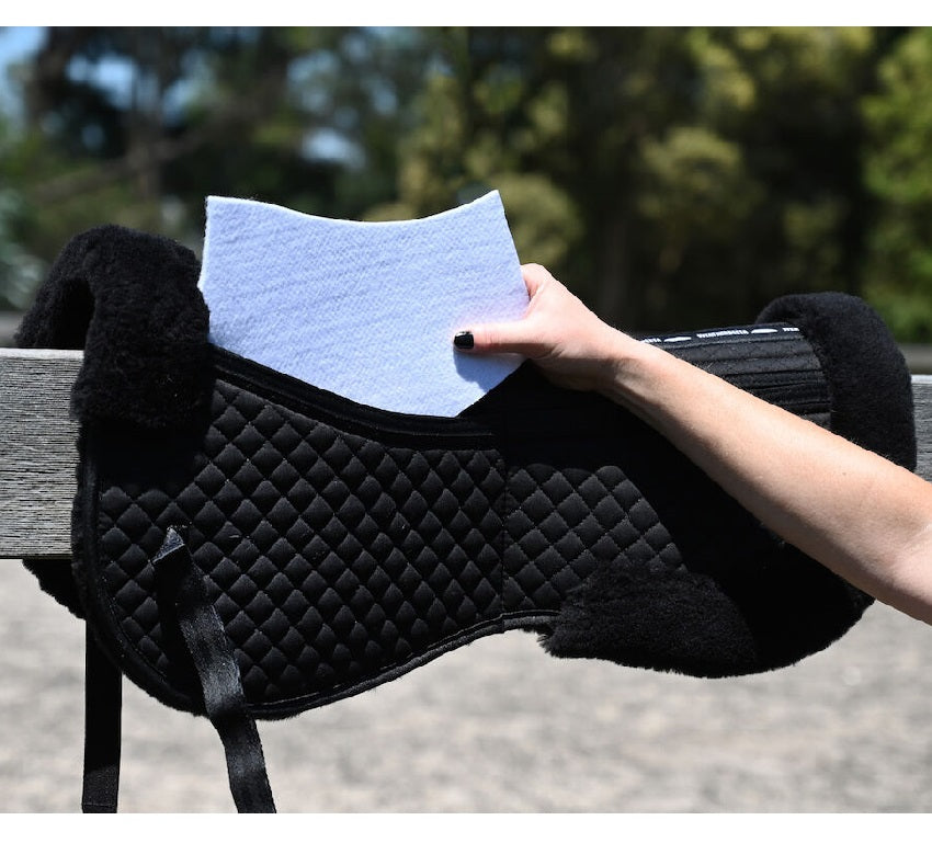 WeatherBeeta 4 Pocket Adjustable Half Pad 17 inch - BLACK