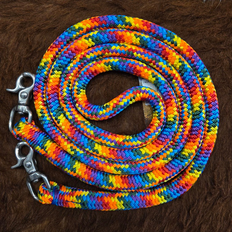 Nungar Knots Round Reins 12mm x 2m S/S Clip Continuous