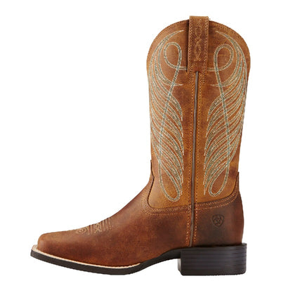 Ariat Womens Round Up Wide Square Toe - Powder Brown