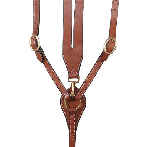 Fort Worth Classic Harness Leather 5-8 inch Stockmans Breastplate
