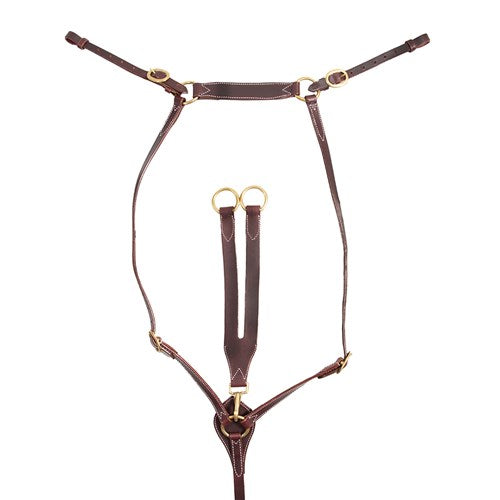 Fort Worth Classic Harness Leather 5-8 inch Stockmans Breastplate
