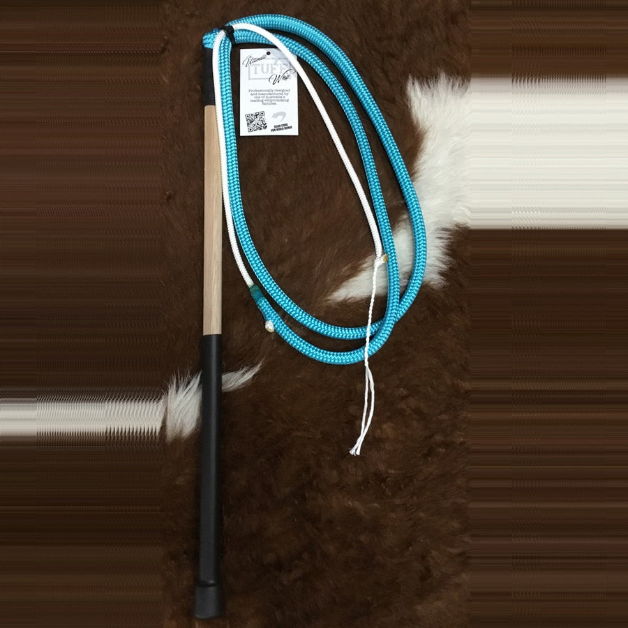 Tuff Whip with Half Cover Timber Handle 4FT2 by Stewart Bryant Whipmaking