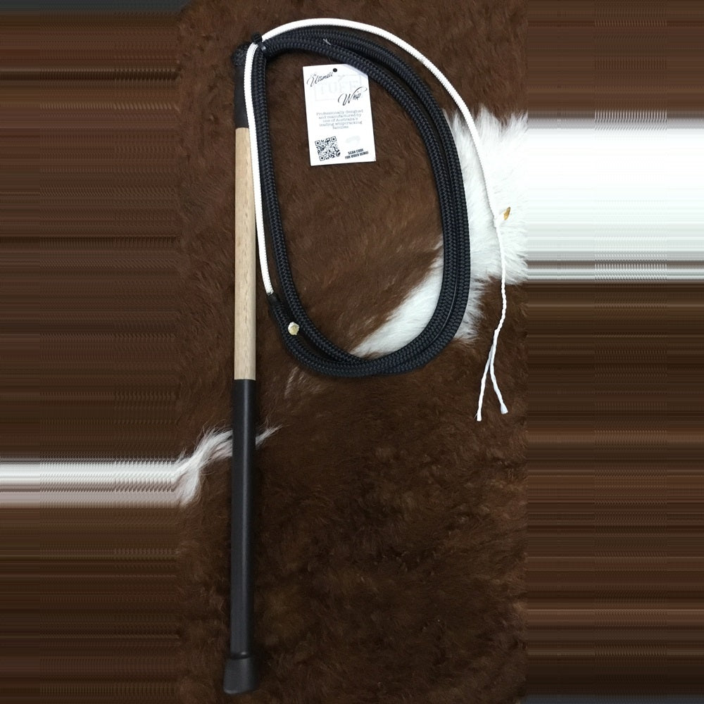 Tuff Whip with Half Cover Timber Handle 4FT2 by Stewart Bryant Whipmaking