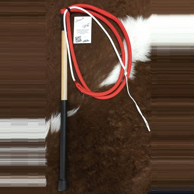 Tuff Whip with Half Cover Timber Handle 4FT2 by Stewart Bryant Whipmaking