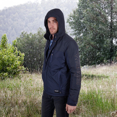 Wrangler MENS MURPHY WATERPROOF JACKET - Navy