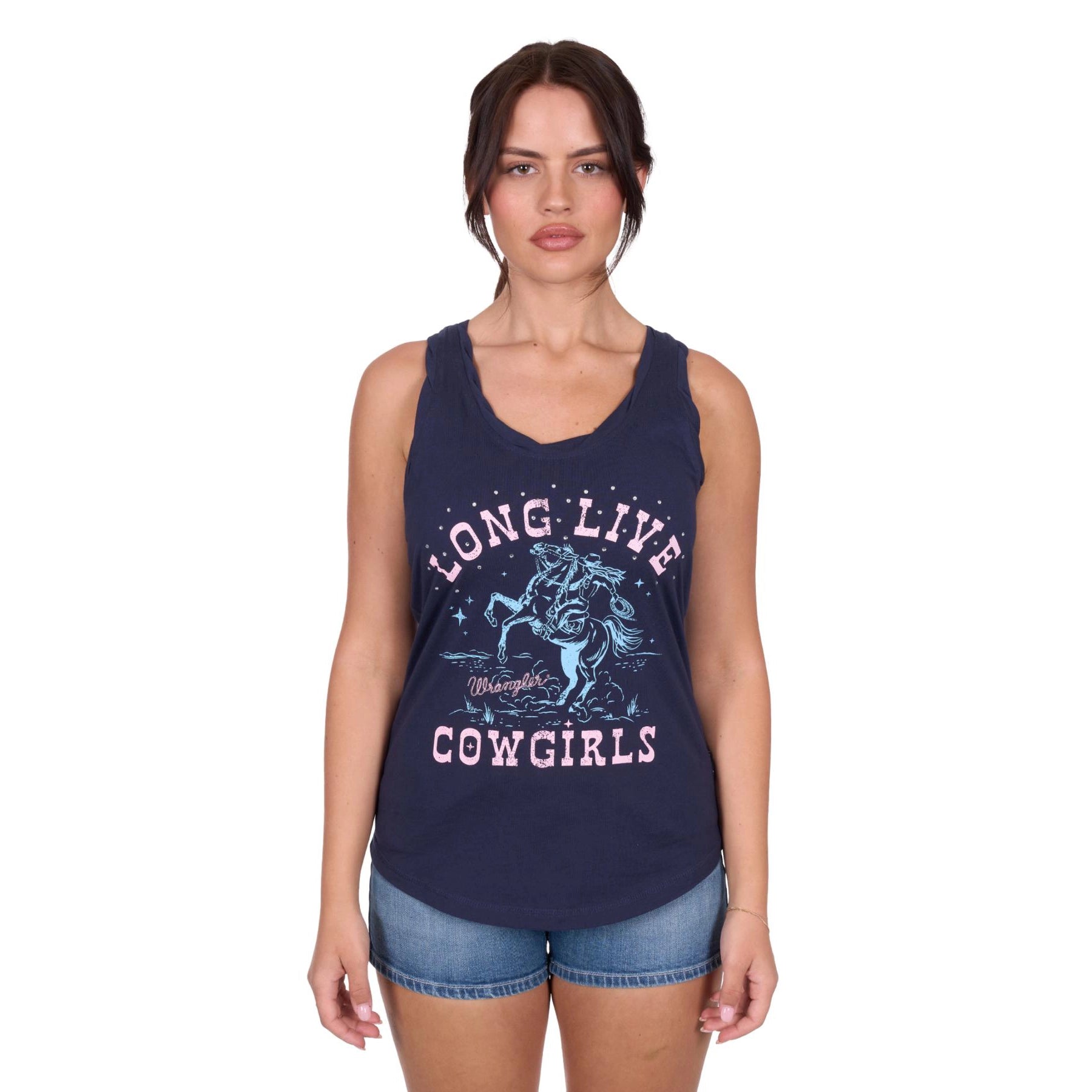 Wrangler Womens PENELOPE TANK Top - Navy