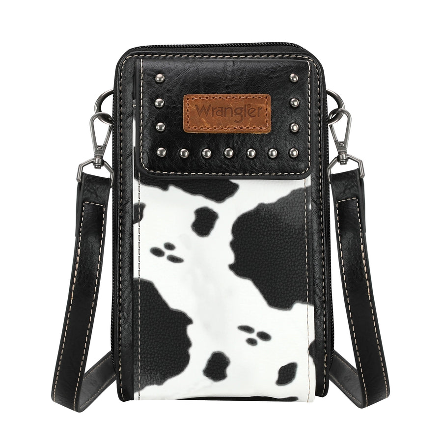 COW PRINT PHONE WALLET BAG