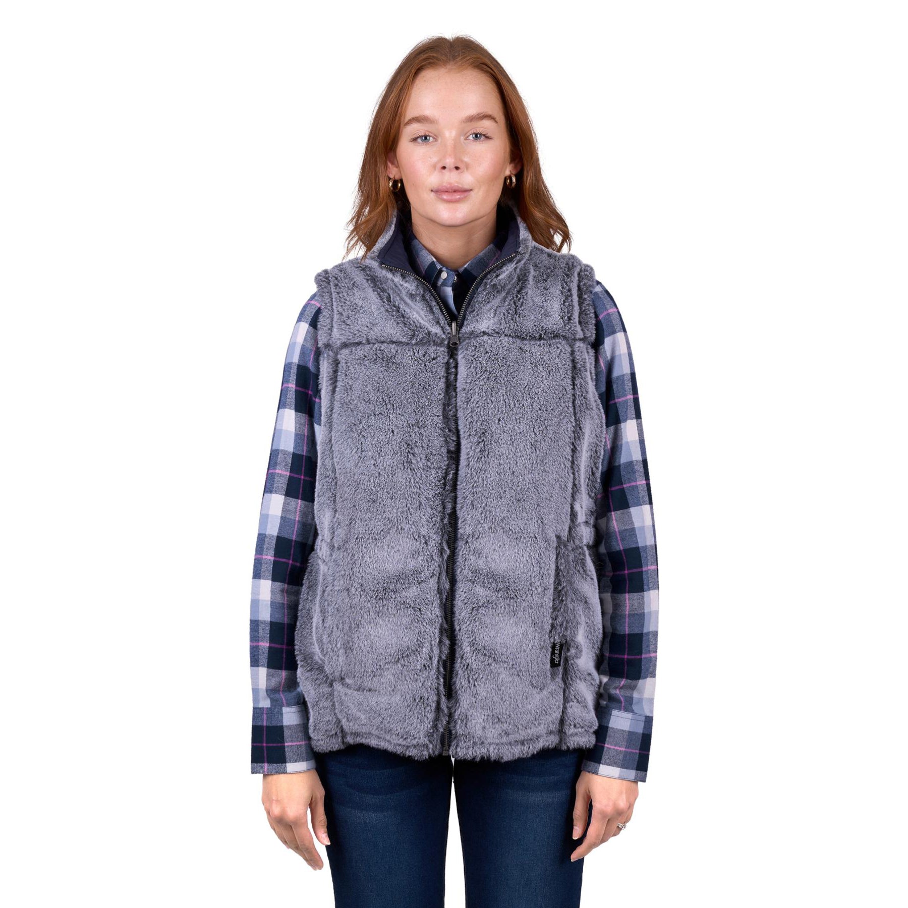 Wrangler Womens DENVER VEST REVERSIBLE - NAVY CHARCOAL