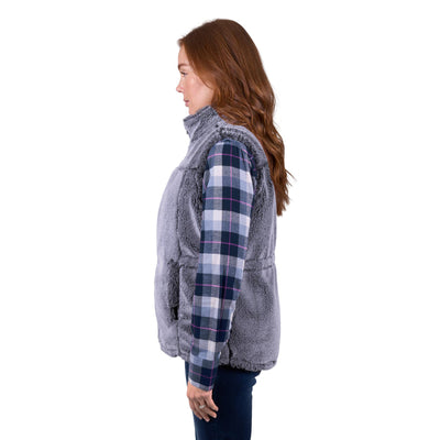 Wrangler Womens DENVER VEST REVERSIBLE - NAVY CHARCOAL