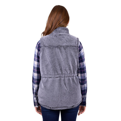 Wrangler Womens DENVER VEST REVERSIBLE - NAVY CHARCOAL