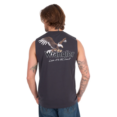 Wrangler Mens PAUL Muscle Tank - Charcoal