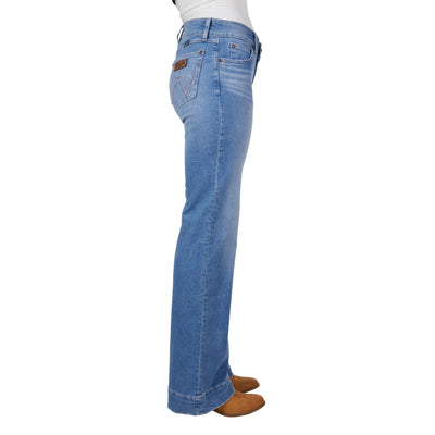Wrangler Womens HALLIE Trouser Leg Jeans - 34 inch Leg