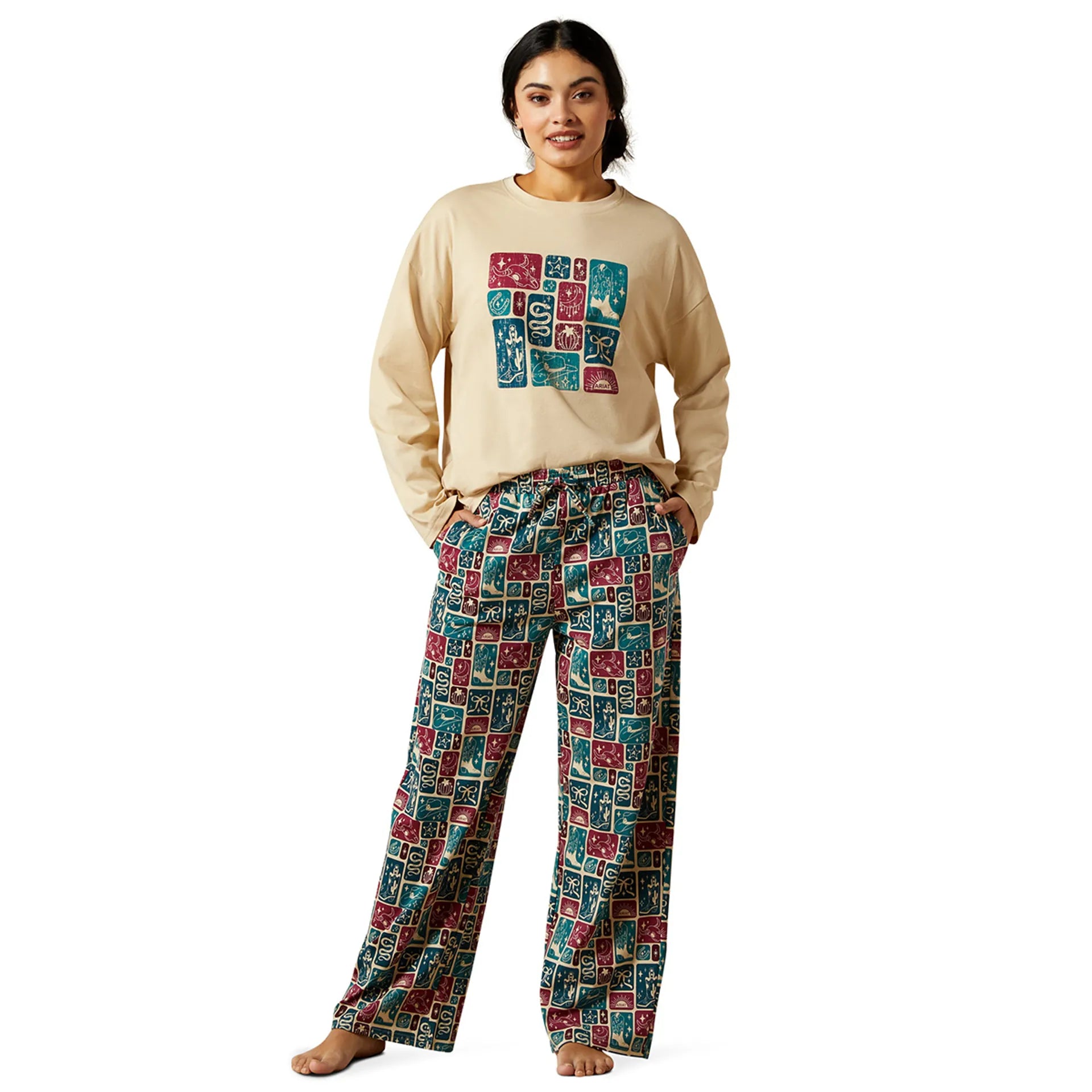 Ariat Womens Dreams PAJAMA SET - Western Blocks