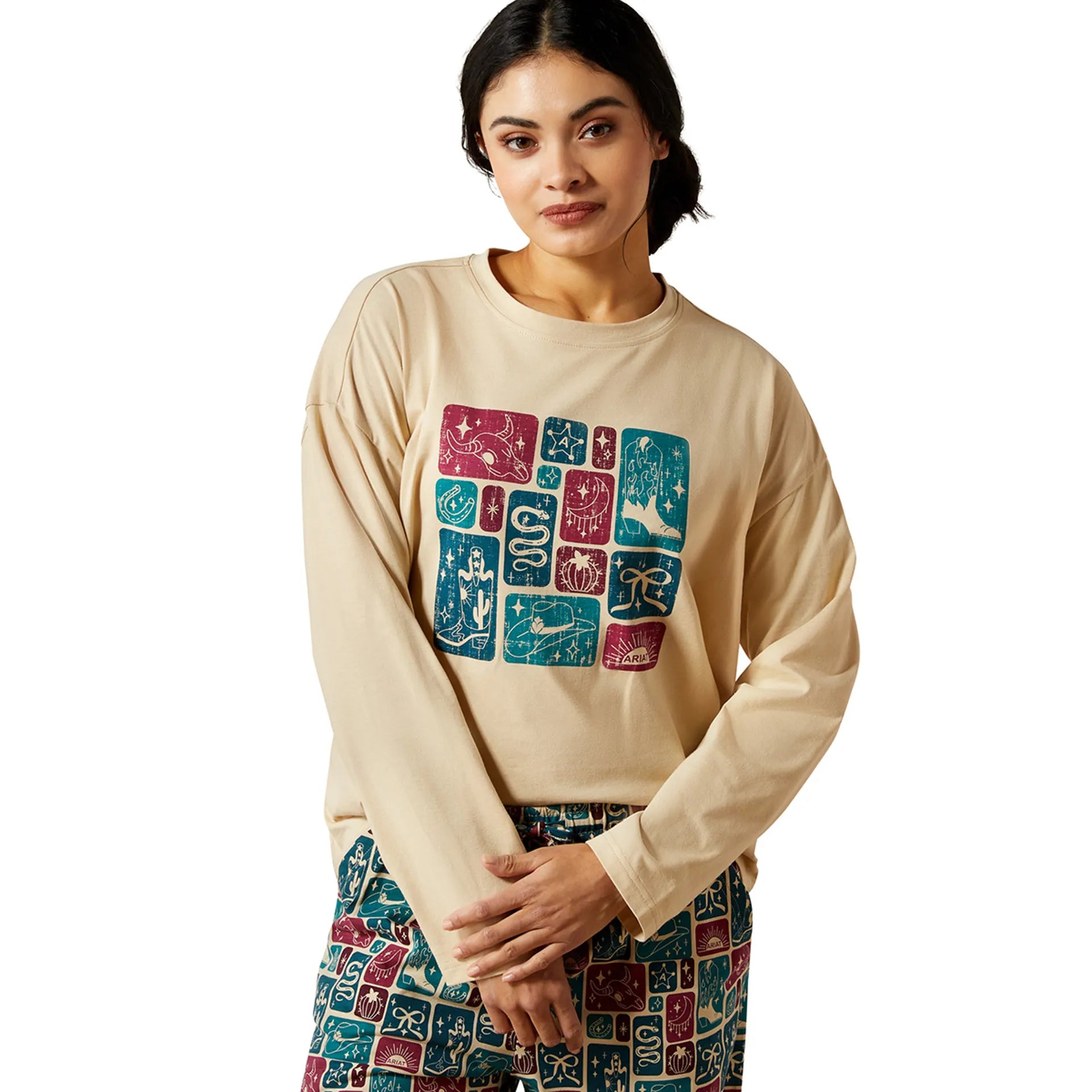 Ariat Womens Dreams PAJAMA SET - Western Blocks