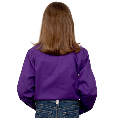 JCA Girls Kenzie Work Shirt 1/2 Button