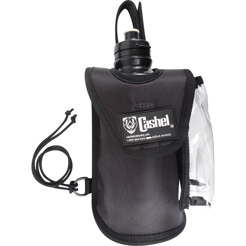 Cashel Water Bottle Holder with GPS/PHONE Pocket - BLACK