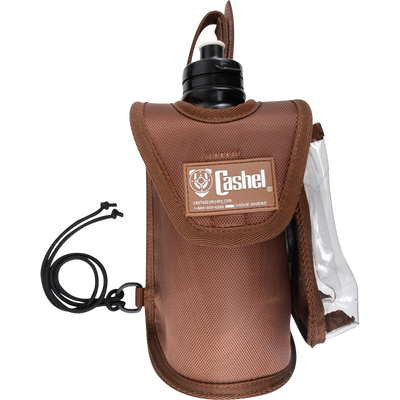 Cashel Water Bottle Holder with GPS/PHONE Pocket - BROWN