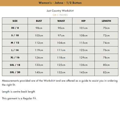 JCA Womens Jahna Work Shirt 1/2 Button