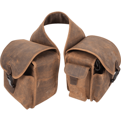 Cashel Distressed LEATHER Rear Saddle Bag - Medium