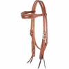 Martin Saddlery Headstall - Rope Boarder Tooled, Browband in Chestnut Sklrting Leather